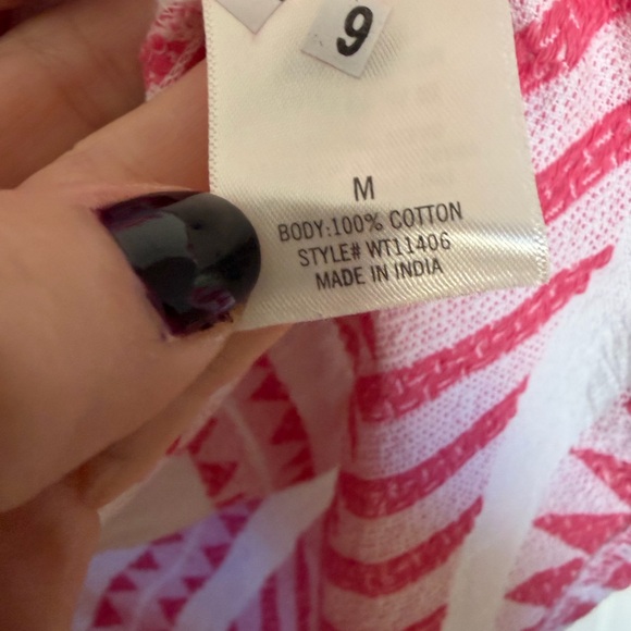 Miami Pink and White Patterned Dress - Picture 5 of 6